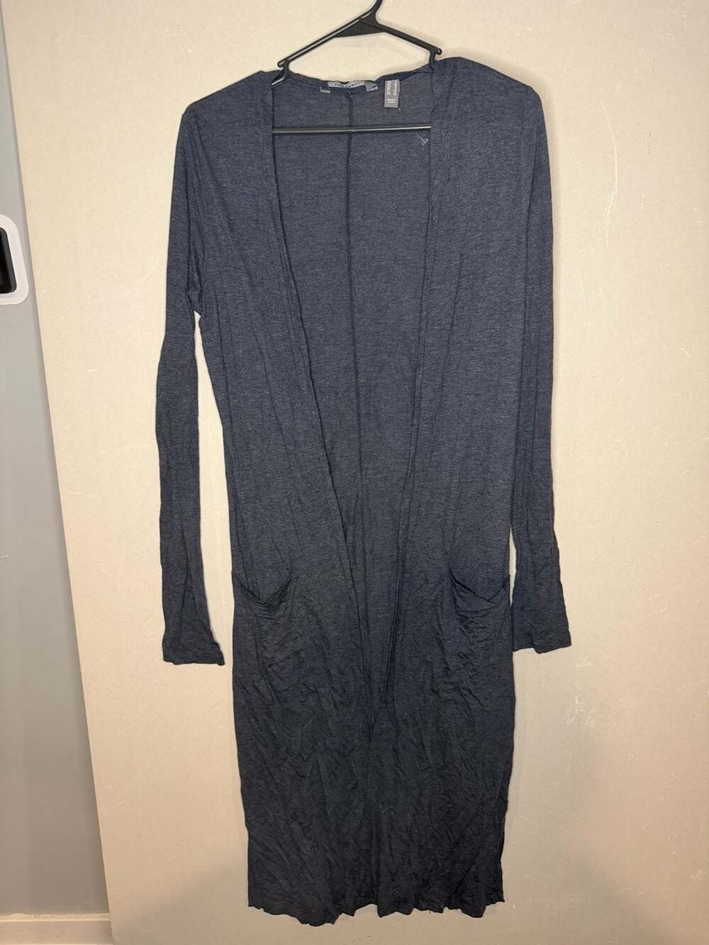 Lisa Rinna Collection Long Sleeve Open Front Duster Cardigan with Pockets